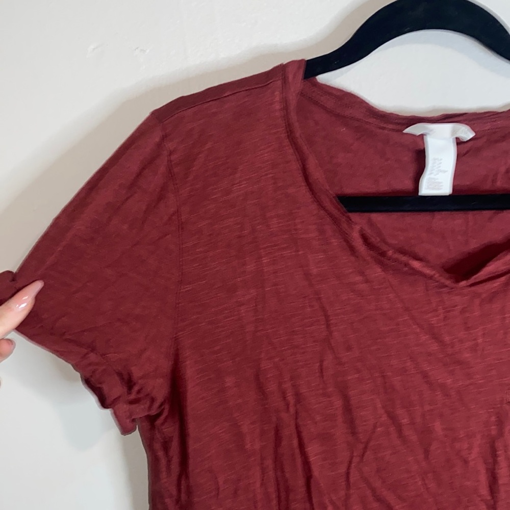 🎱Basic H&M Dark red/ orange top! - Picture 2 of 7